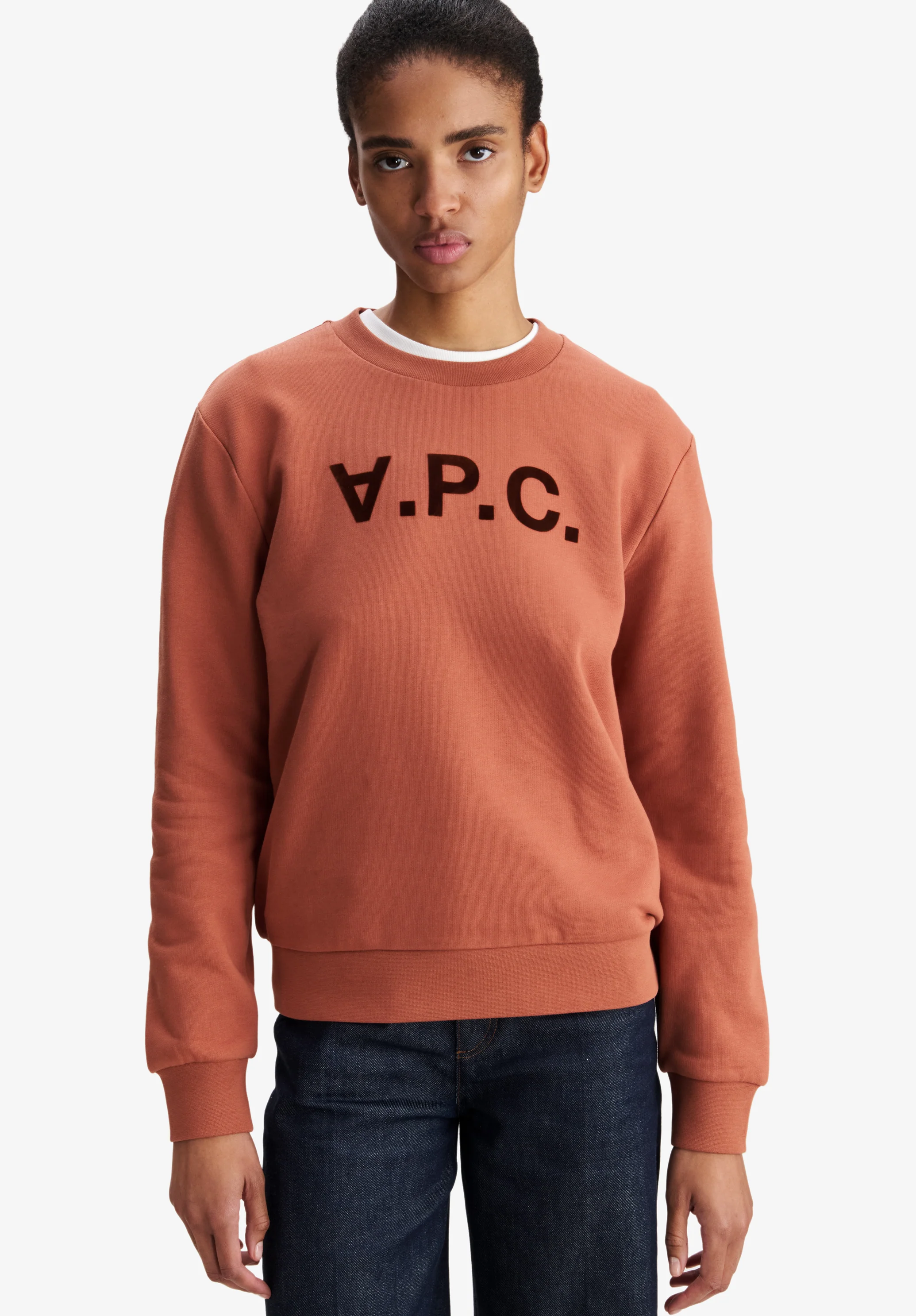 Brick red sweatshirt with V.P.C. logo - Image 7