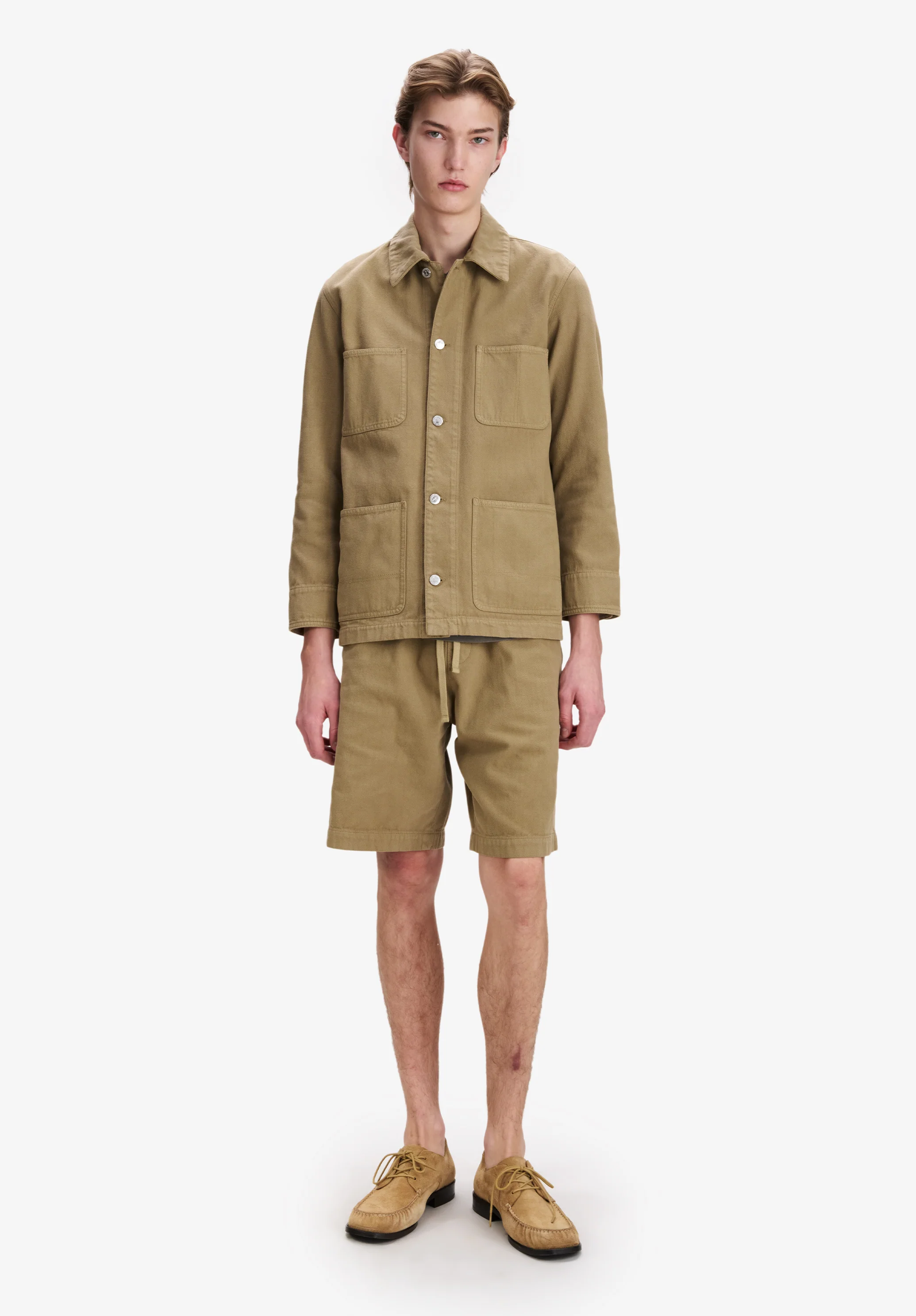 Dark beige workwear jacket - Image 4