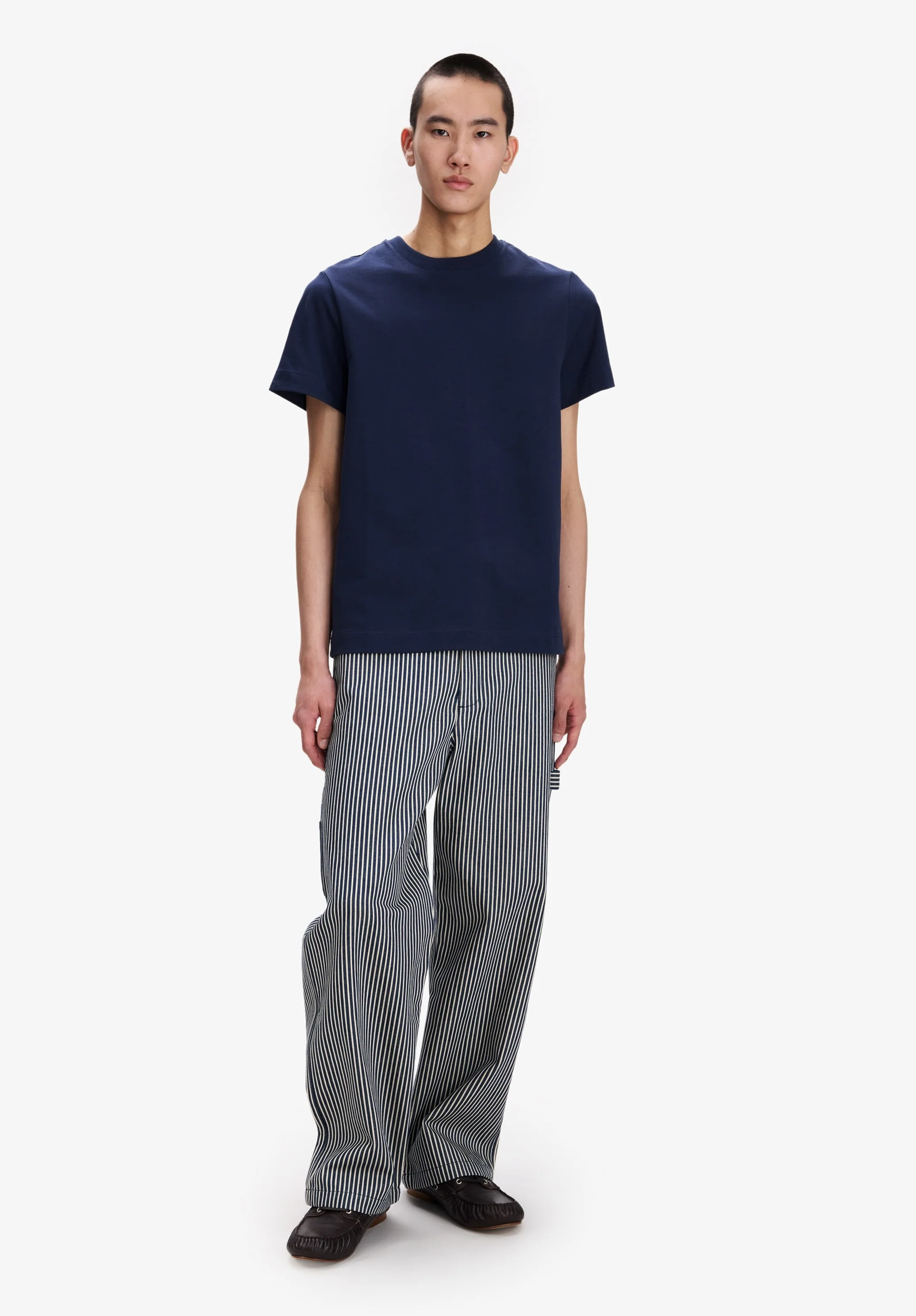 Dark blue organic cotton T-shirt - Image 2