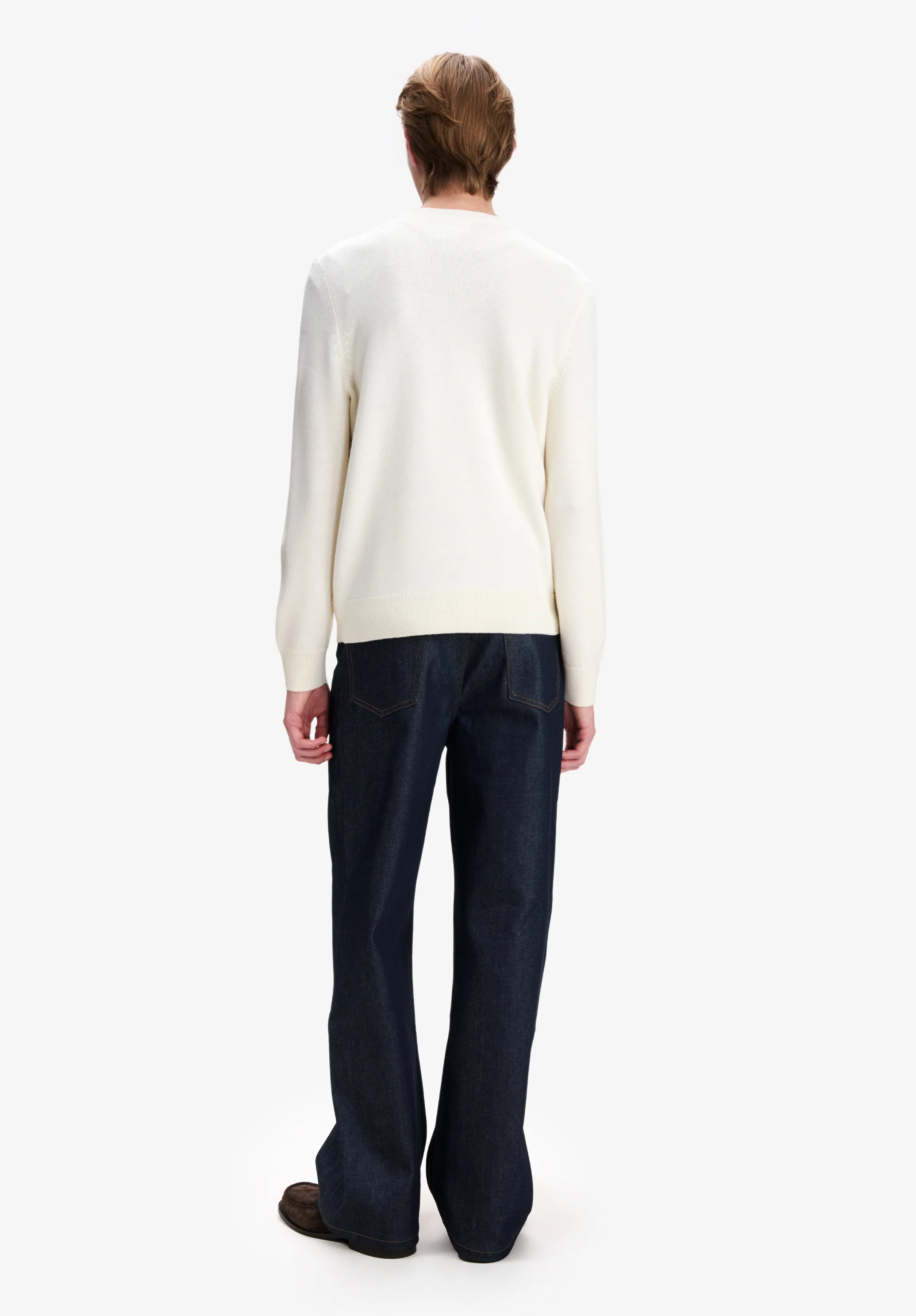 Ecru sweater with A.P.C. logo - Image 3