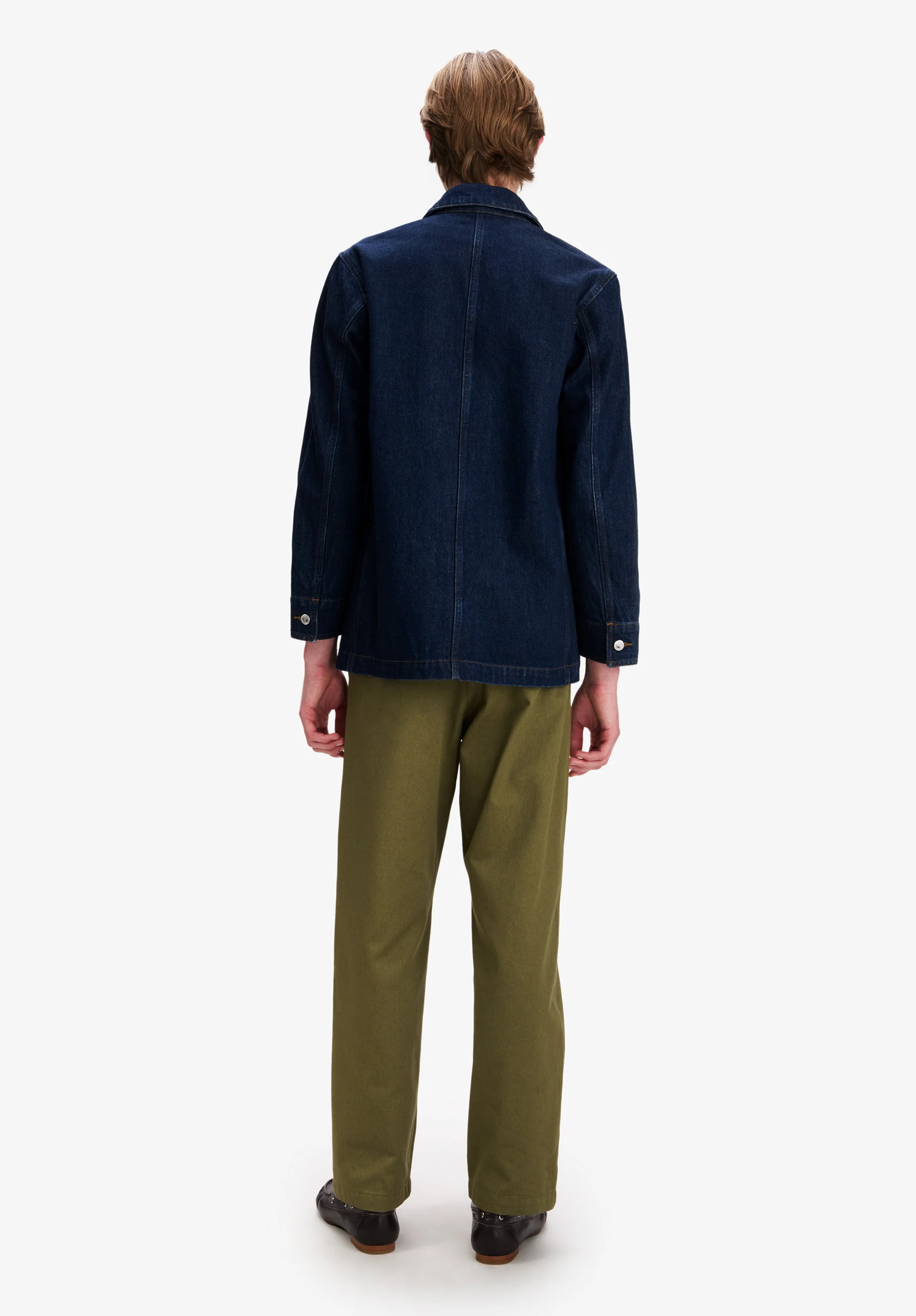 Faded Japanese denim workwear jacket - Image 3