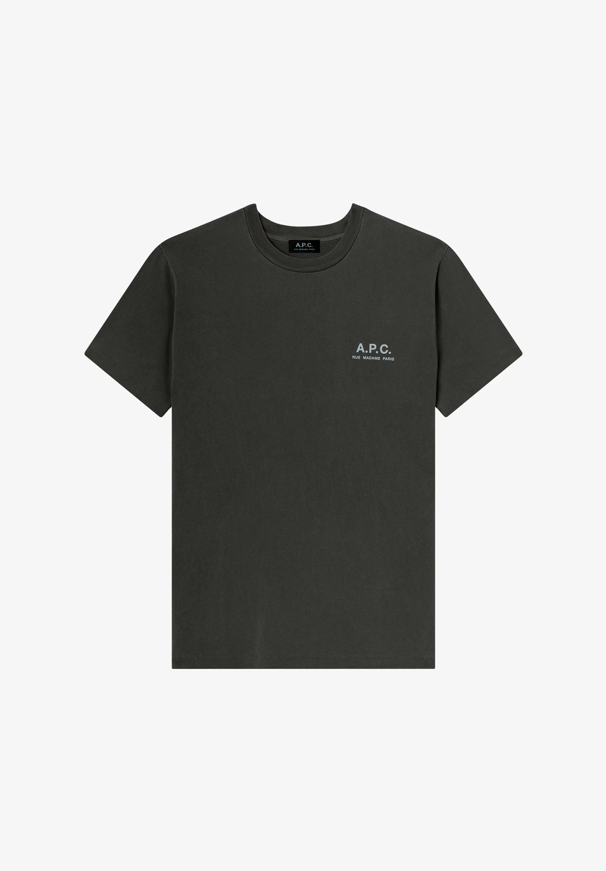 Grey t-shirt with A.P.C. Rue Madame logo