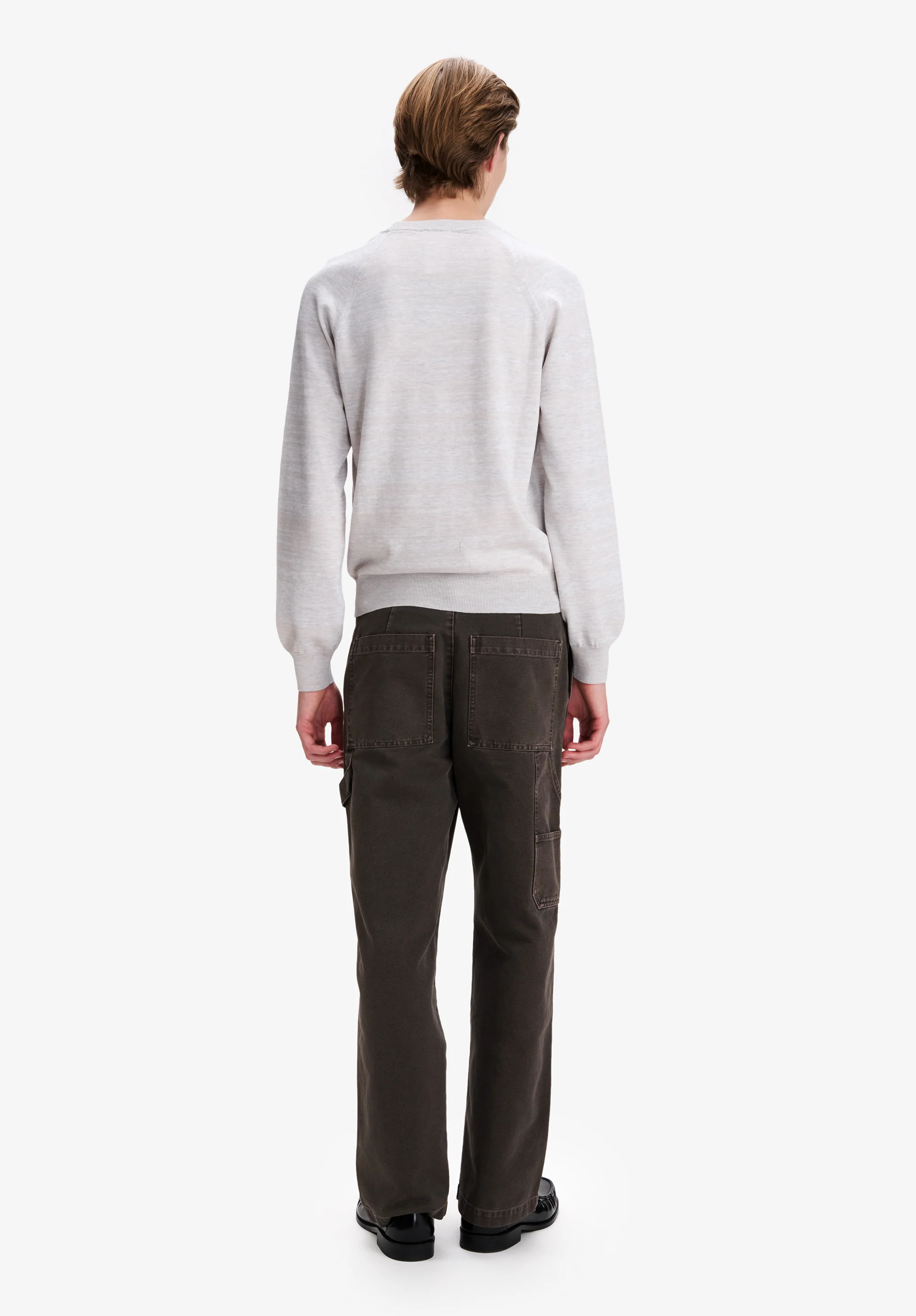 Heather grey raglan-sleeve sweater - Image 3