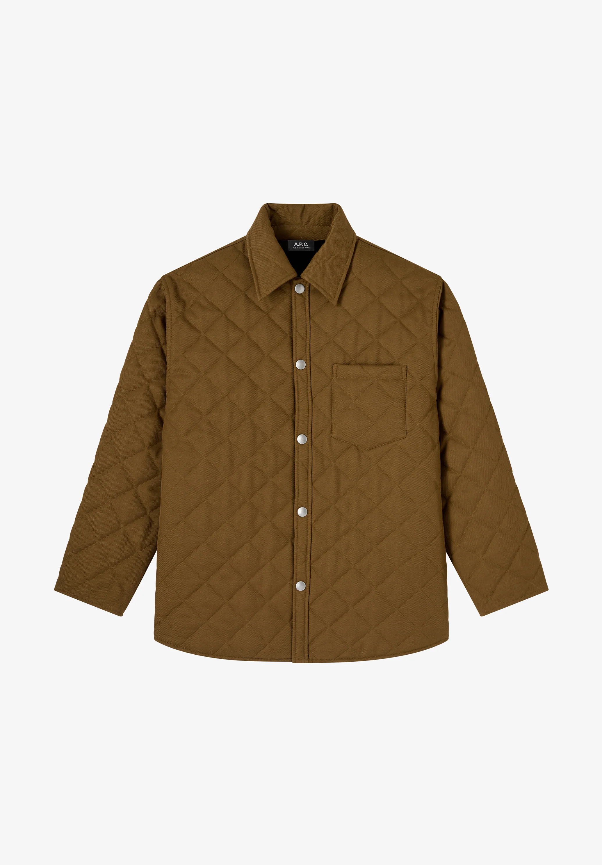 Khaki quilted wool jacket