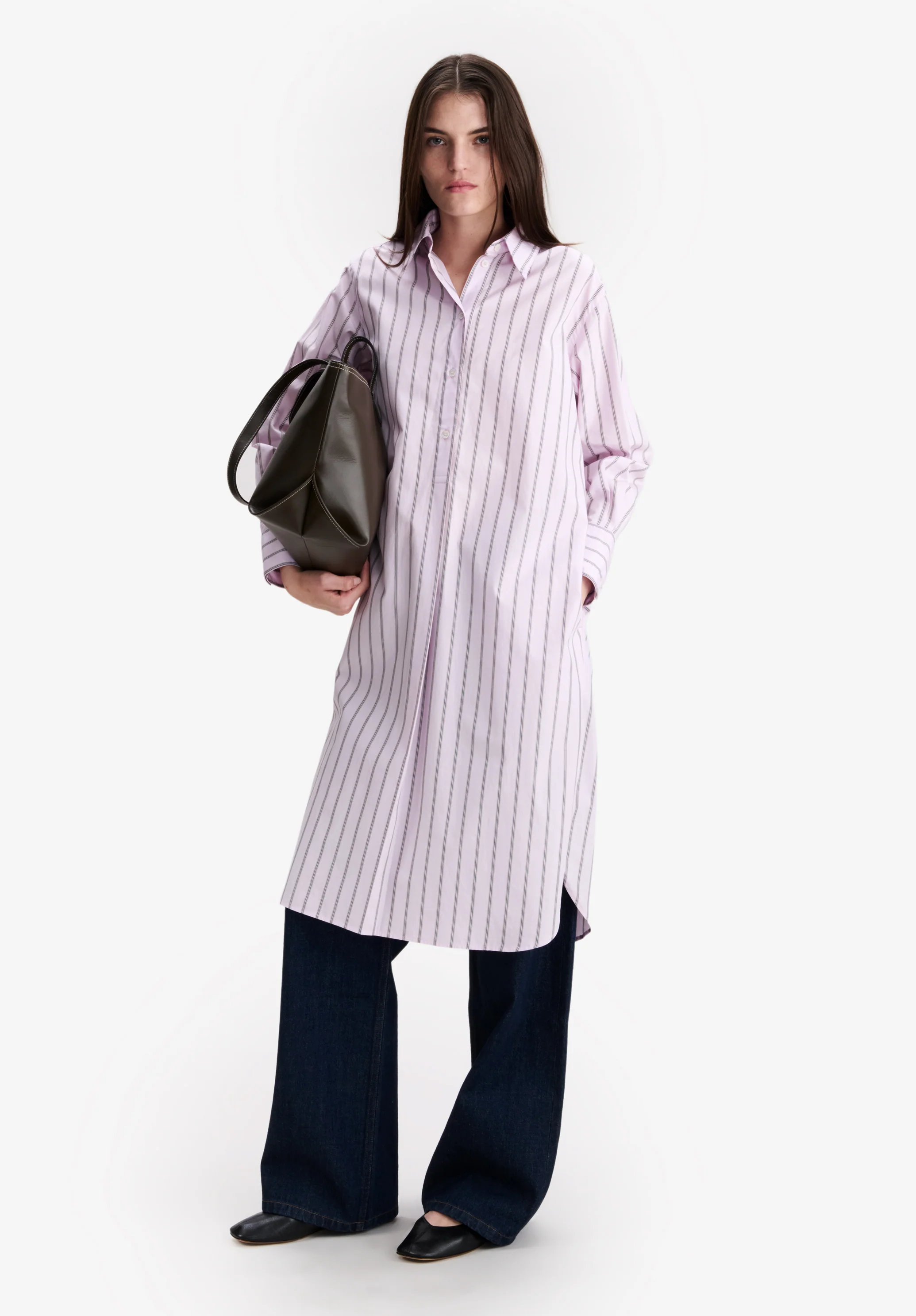 Long pink shirt dress - Image 2