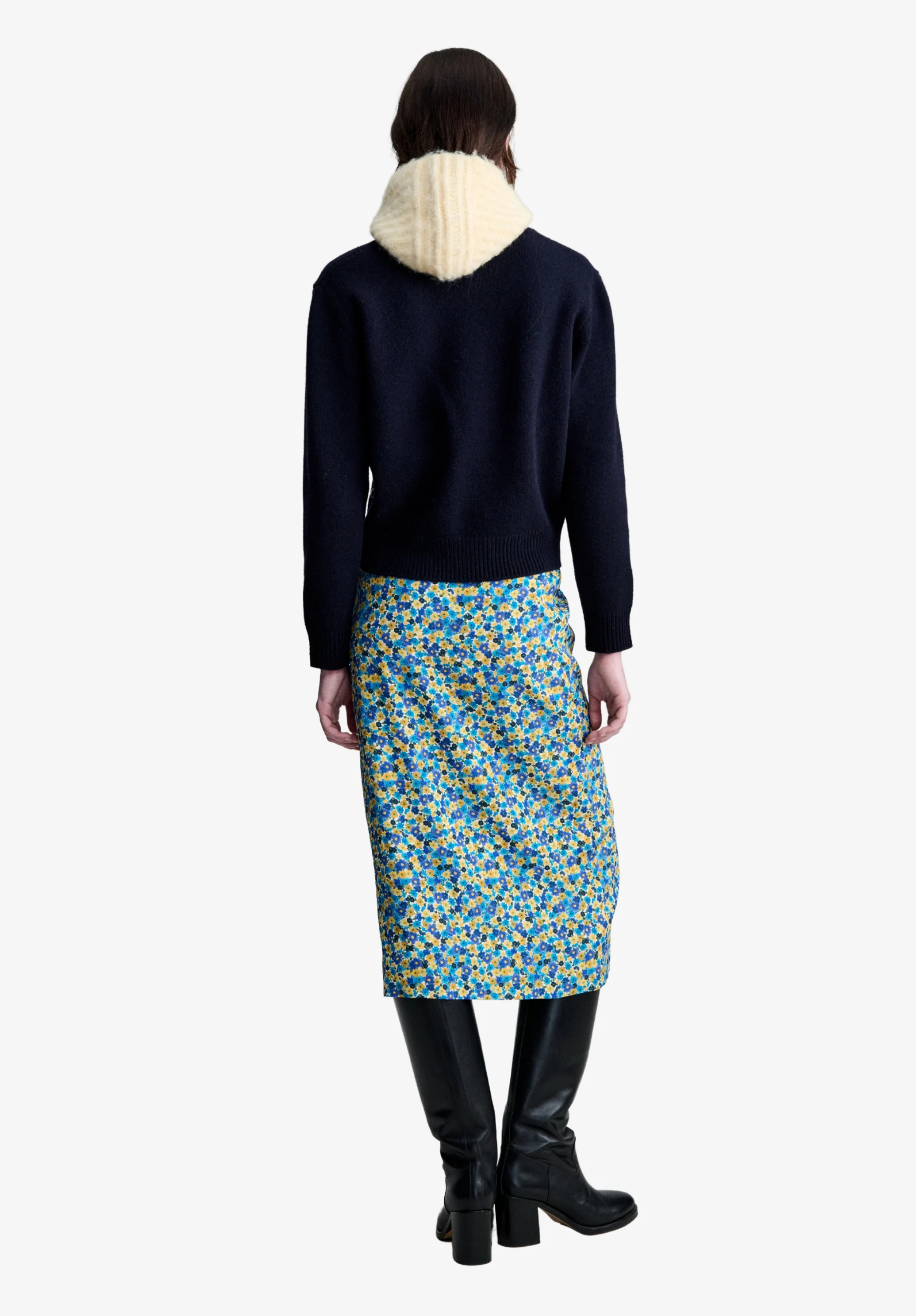 Long viscose skirt with floral motifs - Image 5