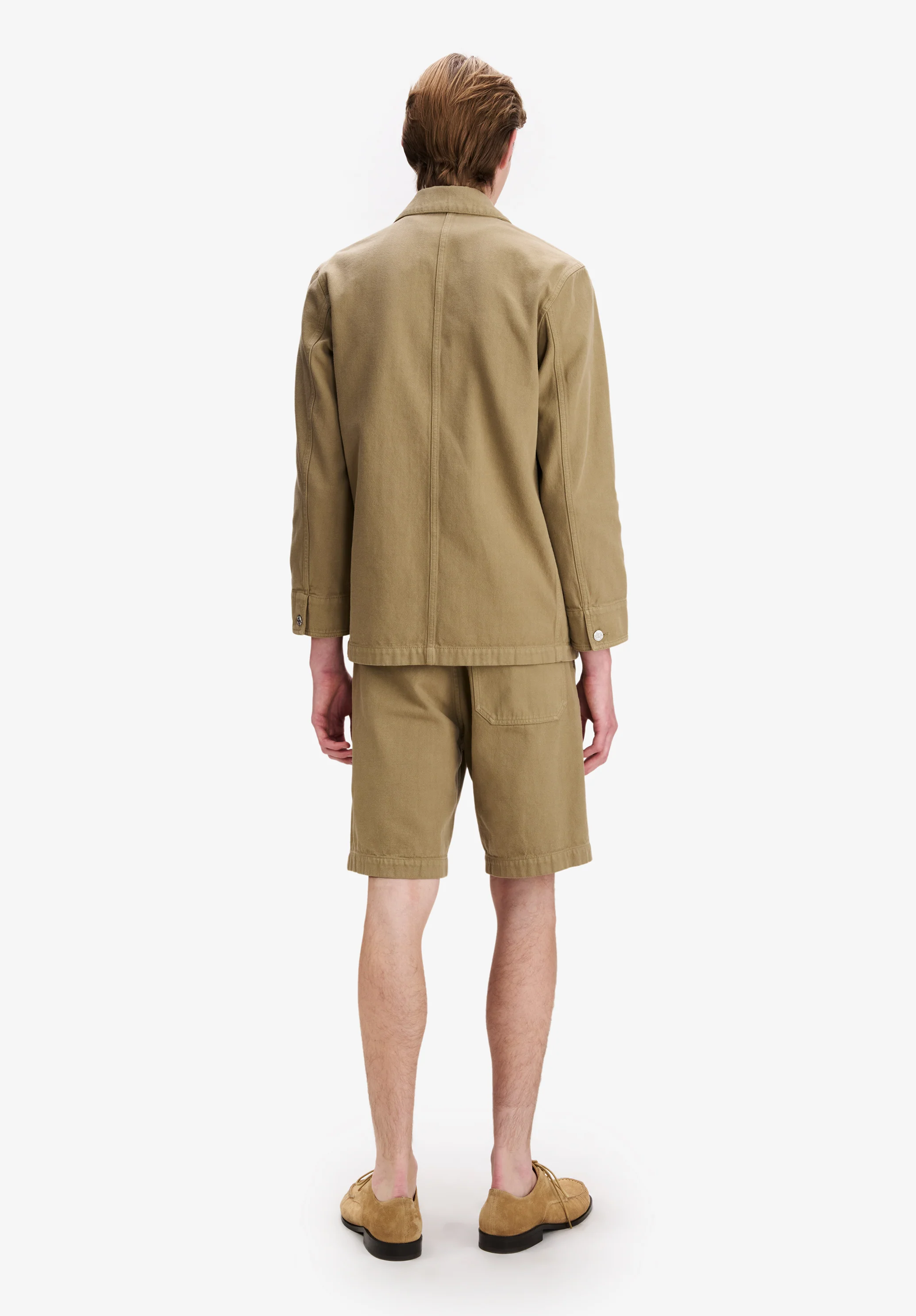 Loose dark beige Bermuda shorts - Image 3