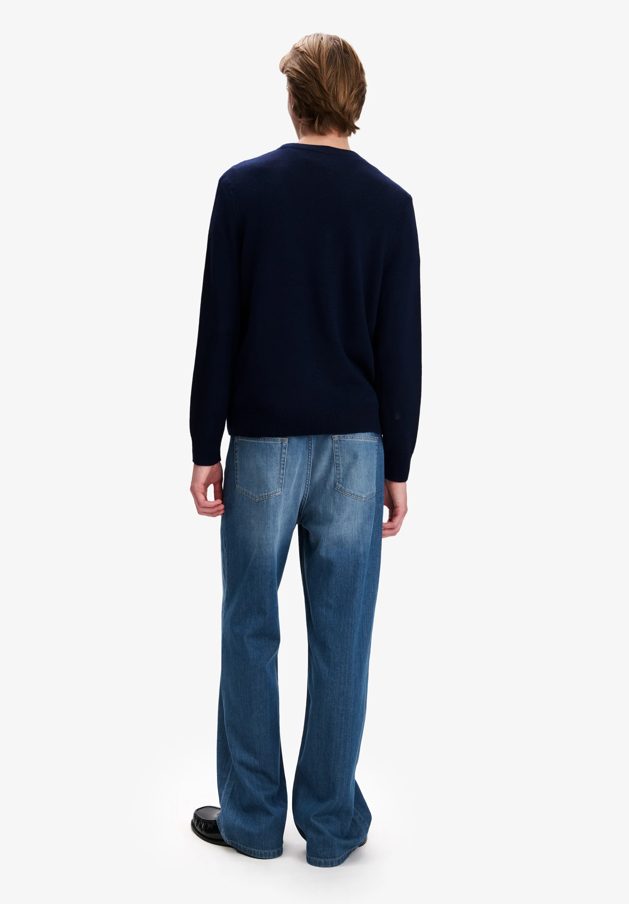Navy blue sweater with A.P.C. logo - Image 3