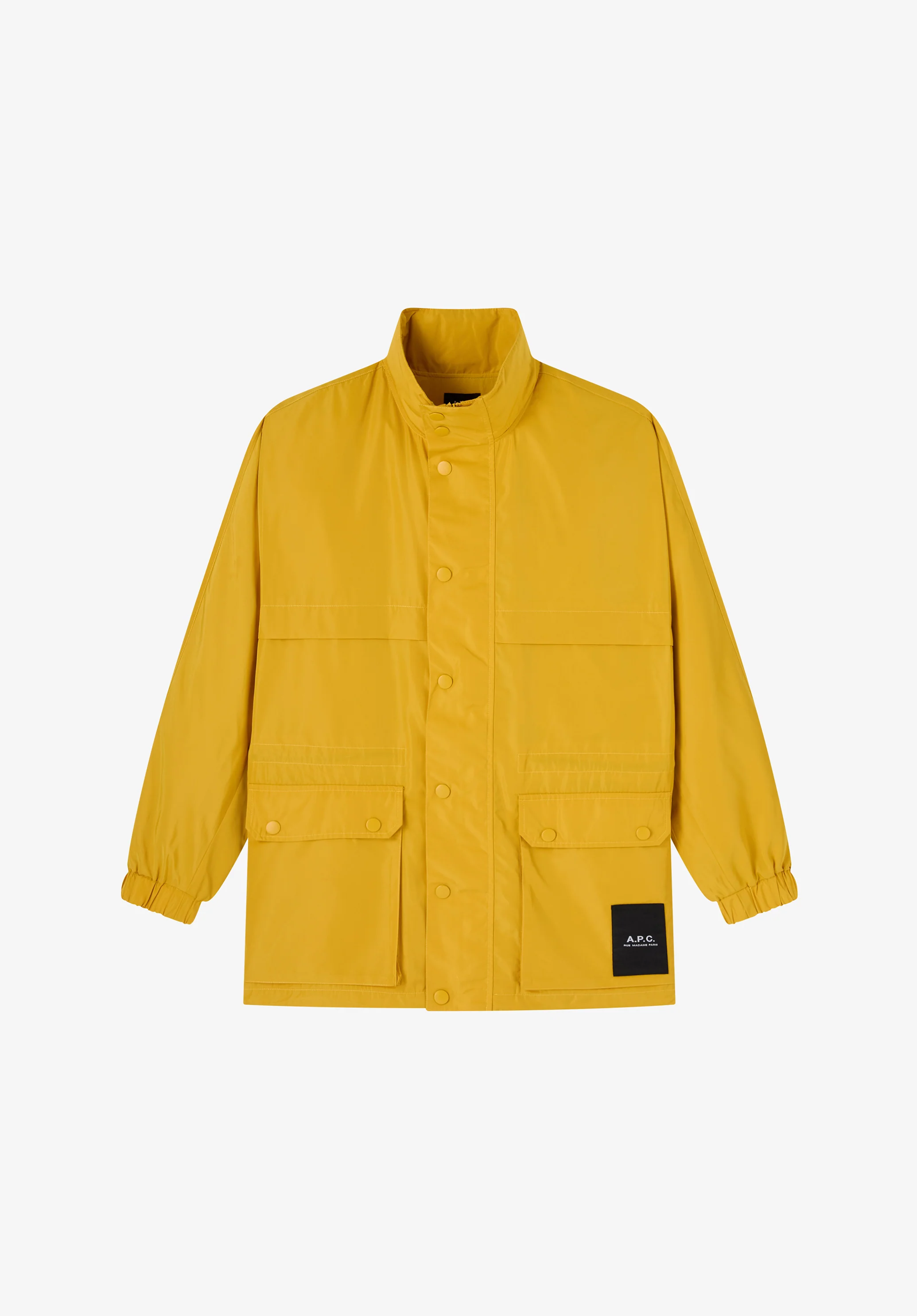 Ochre windbreaker.