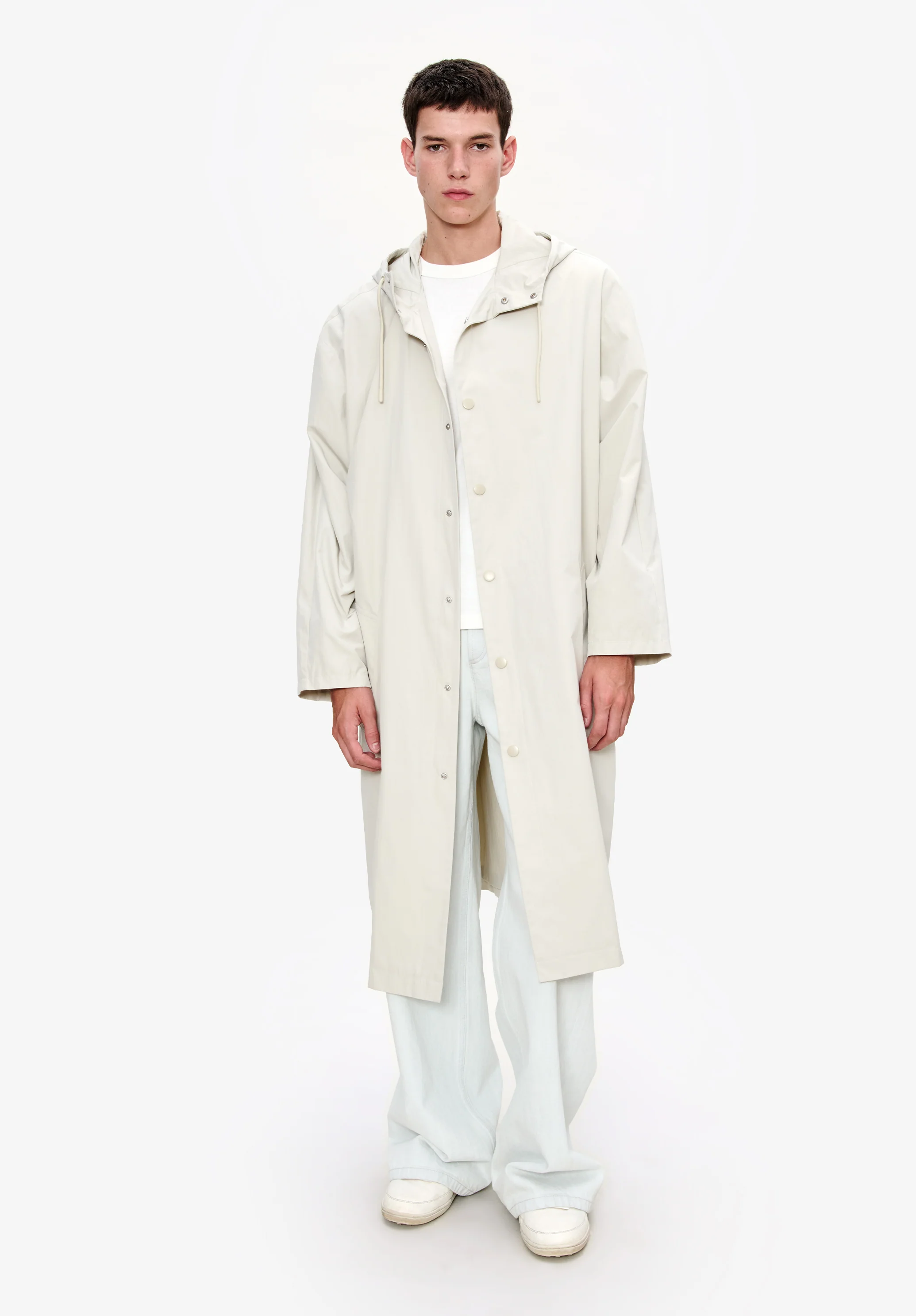 Off-white canvas windbreaker