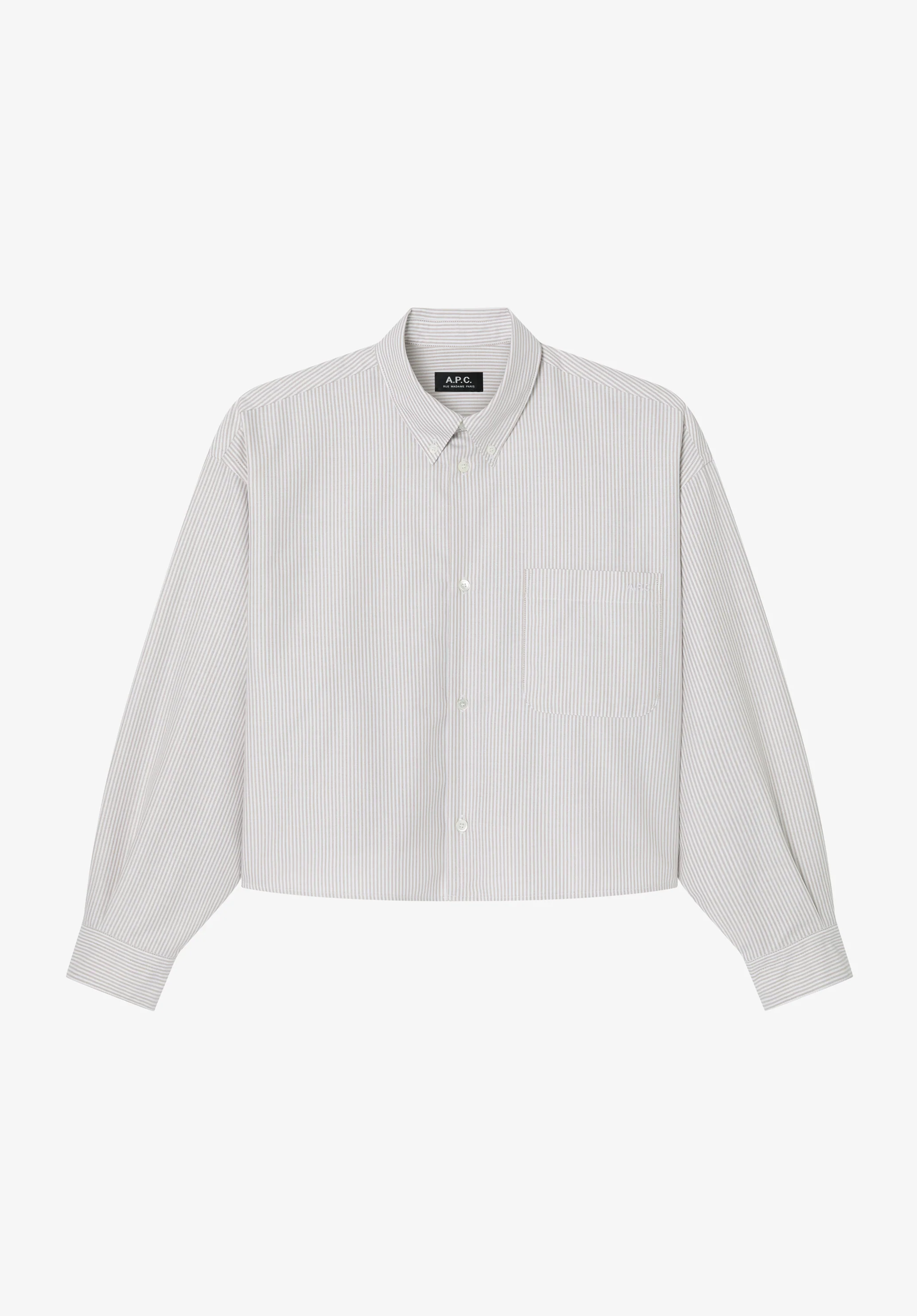 Short beige oxford shirt