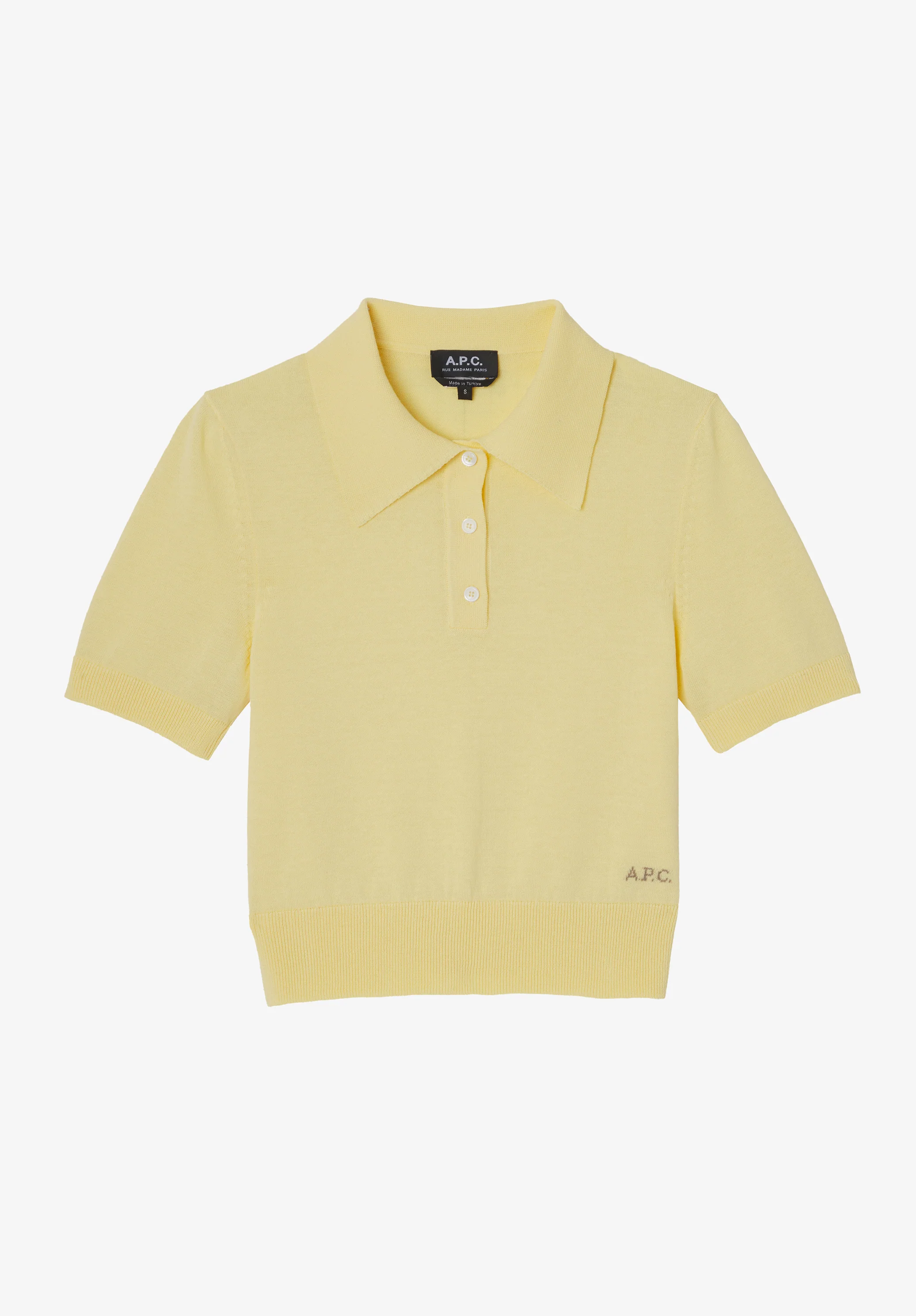 Solid-colour polo shirt in cotton crepe