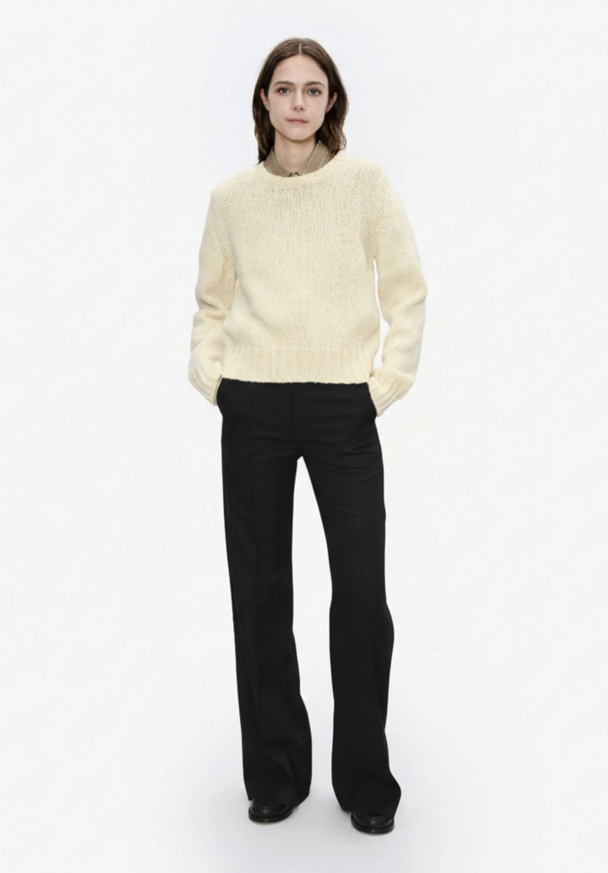 Straight-leg trousers with a permanent crease - Image 2