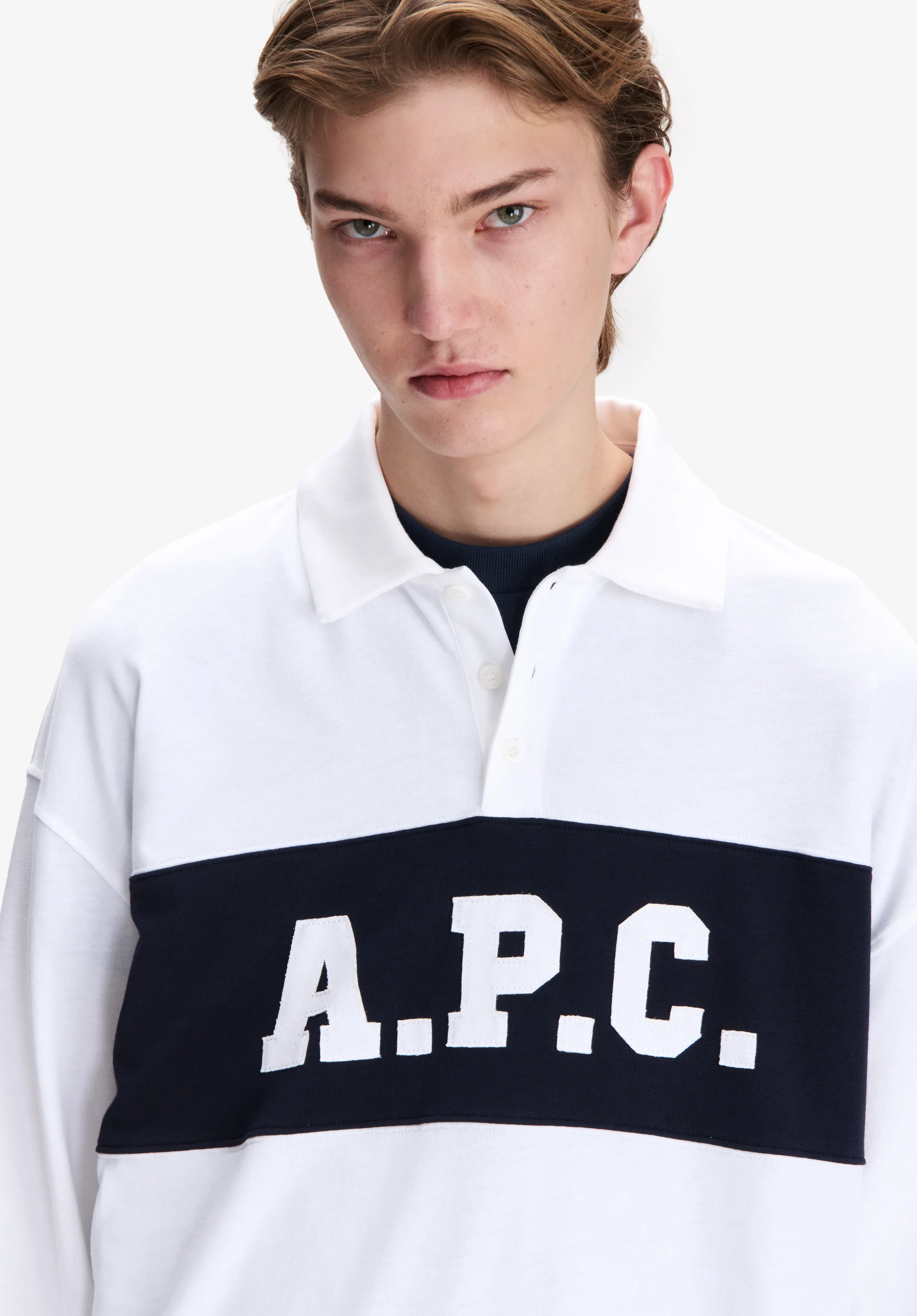 White A.P.C. rugby polo - Image 4