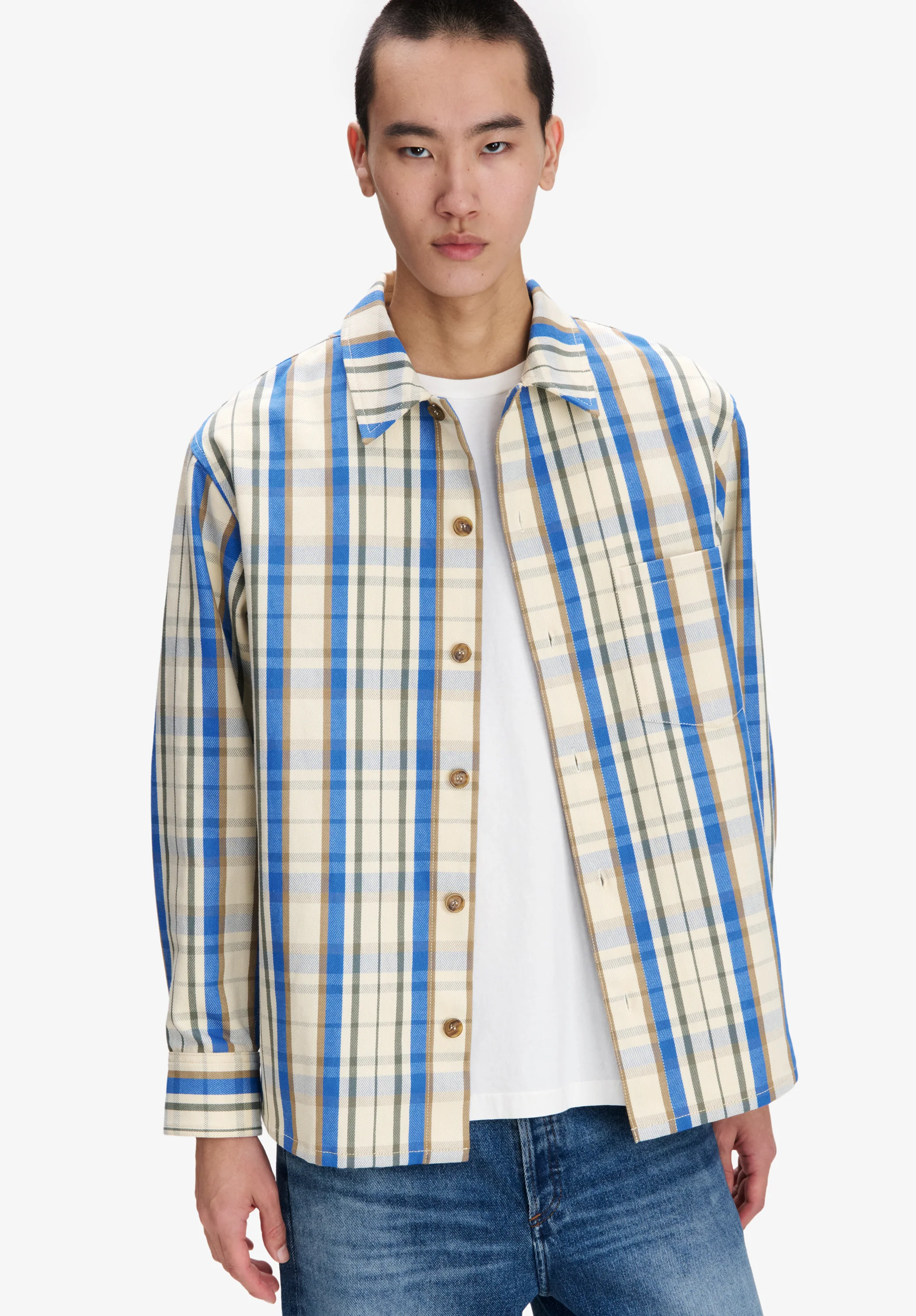 White check overshirt - Image 4