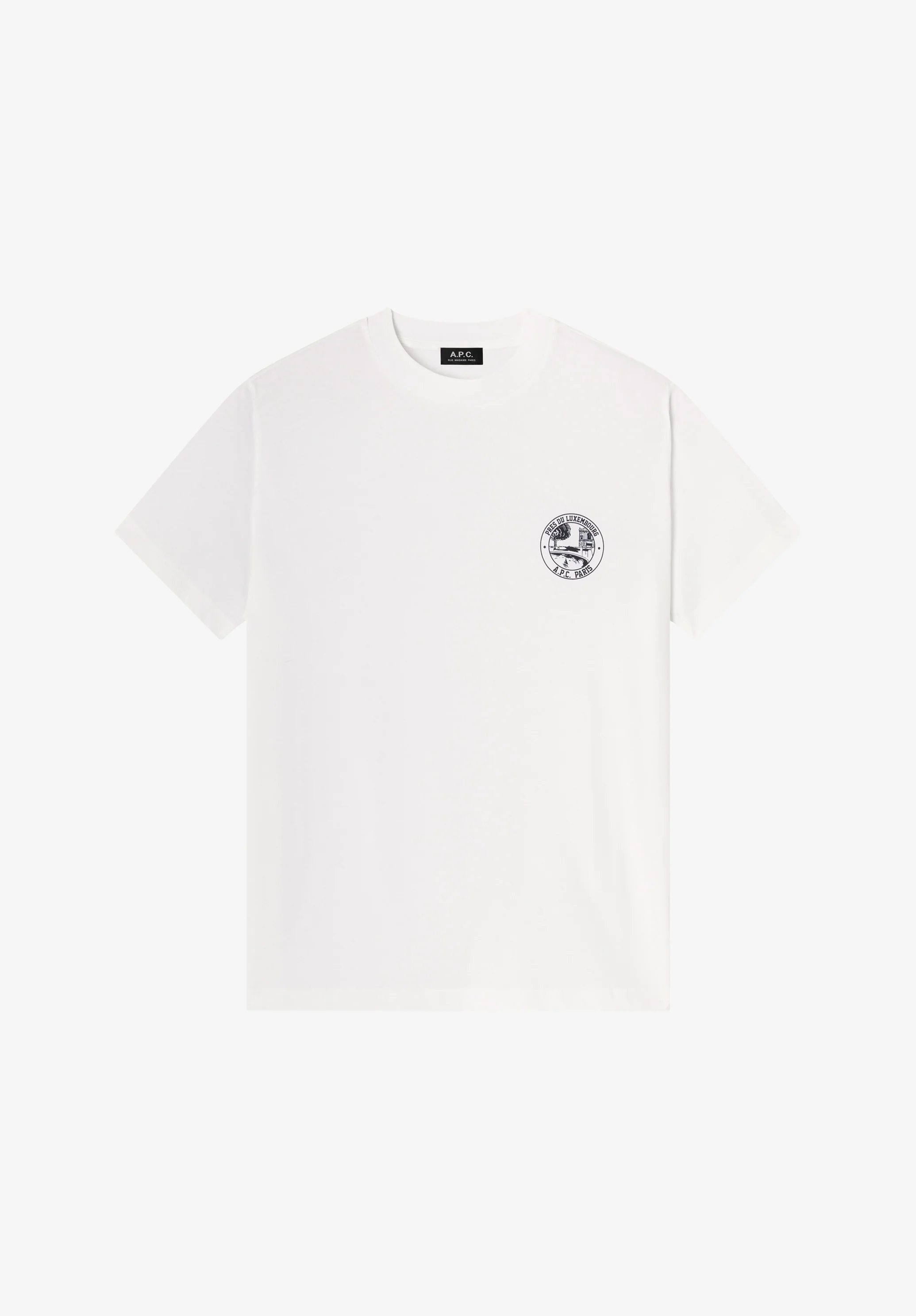 White t-shirt with garden logo