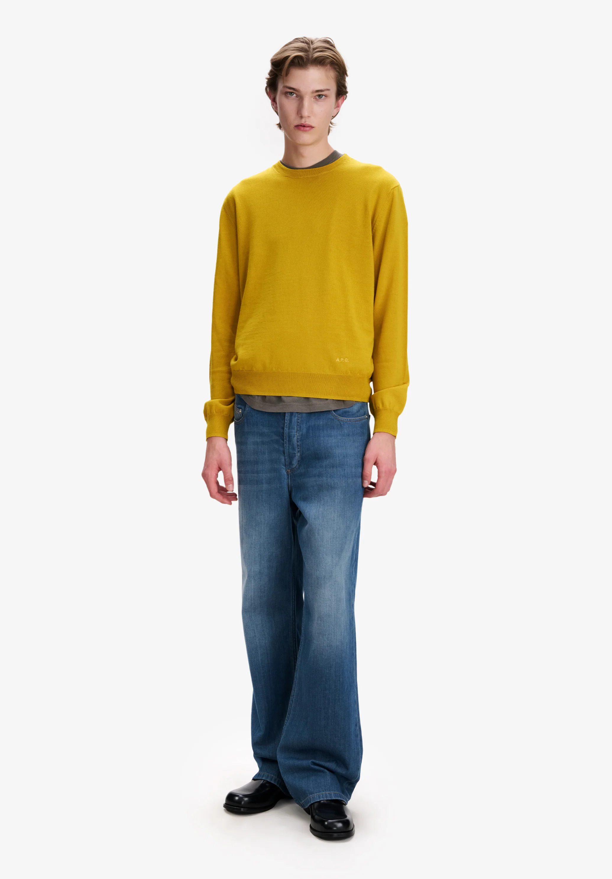 Yellow merino wool sweater - Image 2