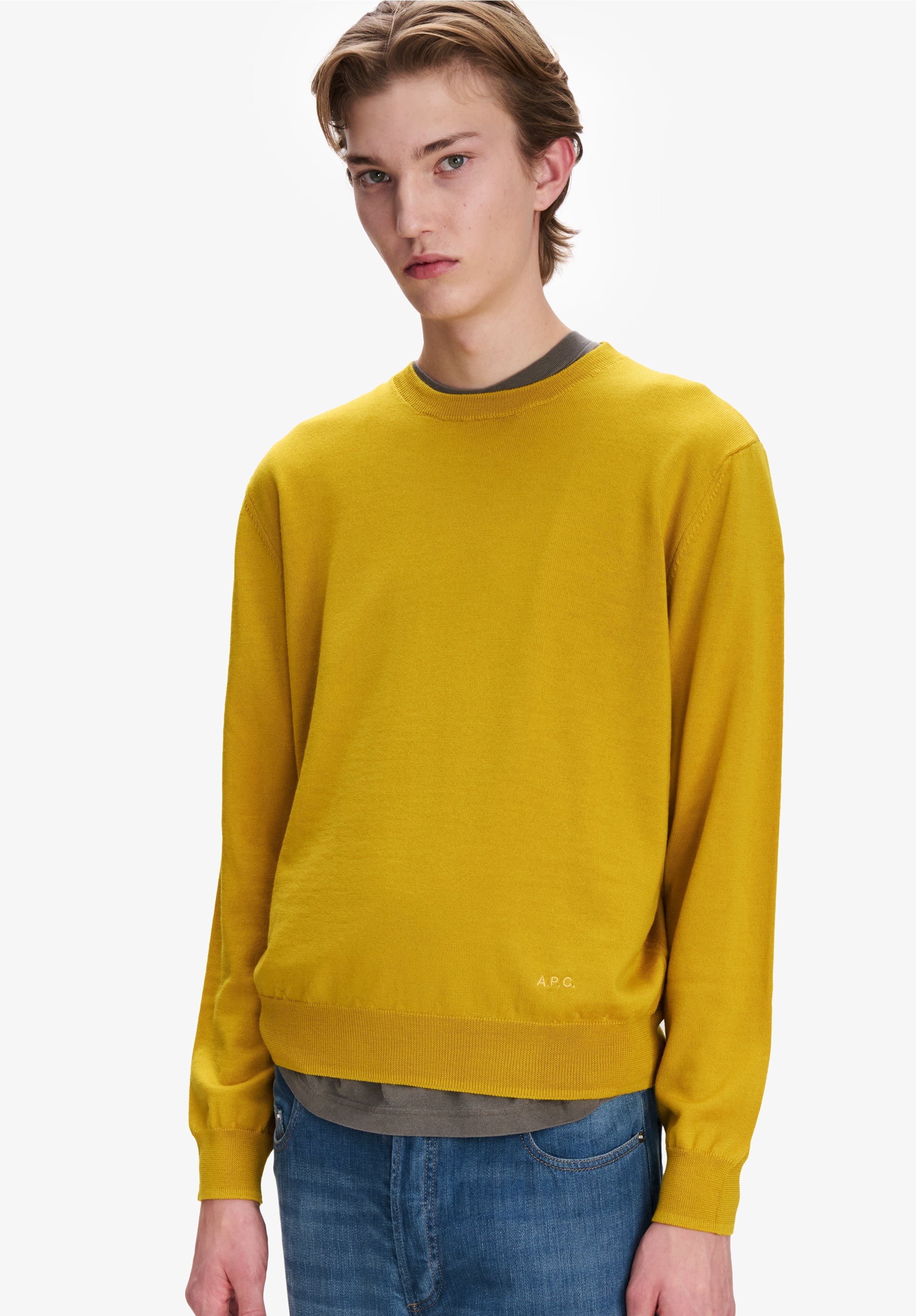 Yellow merino wool sweater - Image 4